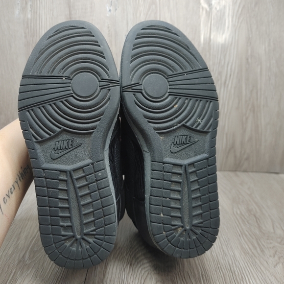 Nike Dunk Sky High Wedge Black Metallic Hematite Pleated Sneaker 6.5 528899-015 - Picture 8 of 9